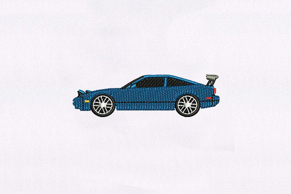 Blue Stylish Car Embroidery