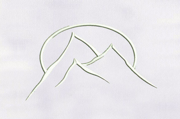 Mountain Outlines Embroidery Design