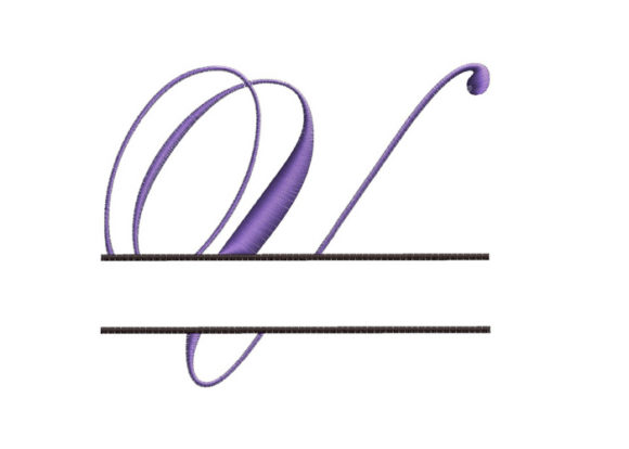 Split Monogram Font Letter V: Elegant Embroidery Review